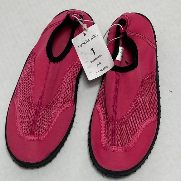 Girl's Size 1 Beachsocks Aqua Sock Water Shoes - Picture 5 of 7